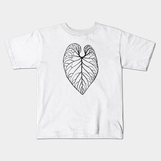 Anthurium regale Kids T-Shirt by thenordicjungle